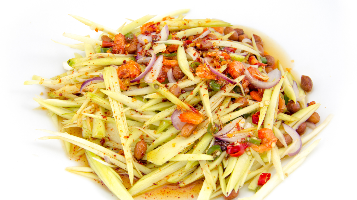 Delicious Thai Mango Salad: A Refreshing Taste of Thailand.