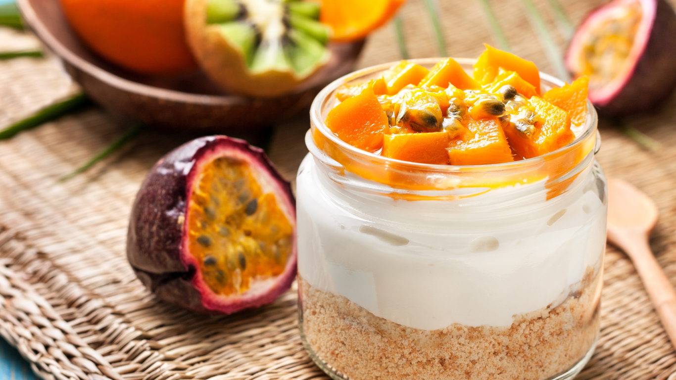 Vegan Mango and Passionfruit Dessert Recipe.