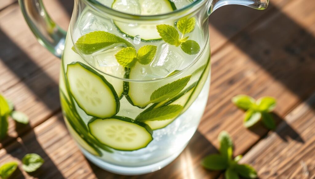 Cucumber mint water