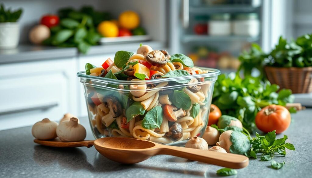 how to store vegan pasta salad