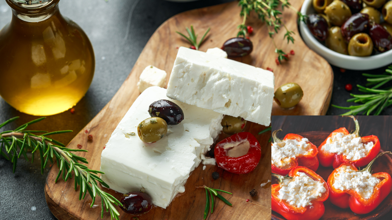 Greek Stuffed Red Peppers with Feta Cheese: A Flavorful Delight.